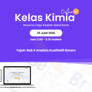 kelas kimia 25 julai 2026