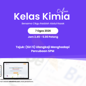 Home kelas kimia 7 ogos 2026